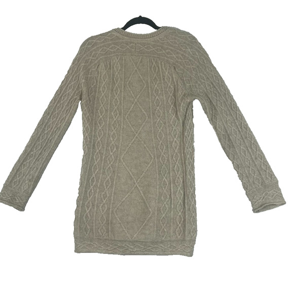 Peruvian Connection Cardigan Women's Size Small Tan Alpaca Sweater - Picture 3 of 8